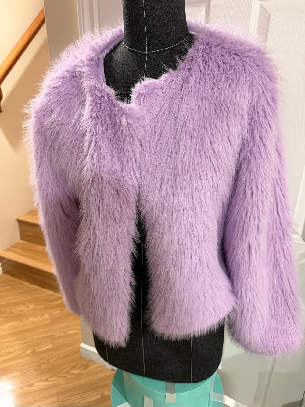 Lavender Faux Fur Jacket - Women's Coat